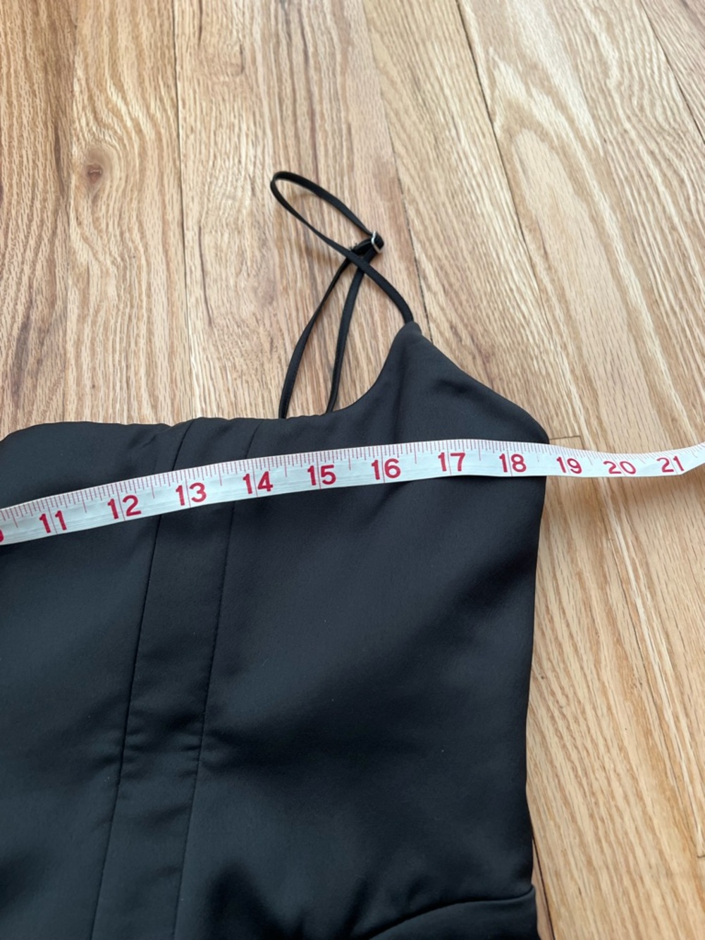 HOUSE OF CB 'Anais' Black Satin Pointed Corset Midi Dress cocktail size L+ - Picture 8 of 16